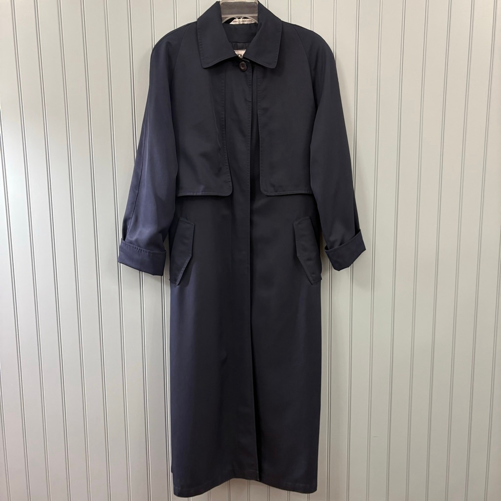VTG Bernardo Navy Trench Coat Size 10
